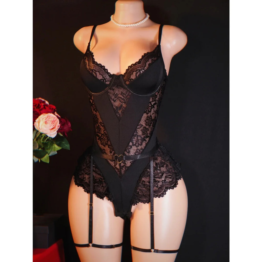 Layali Midnight Lace Bodysuit
