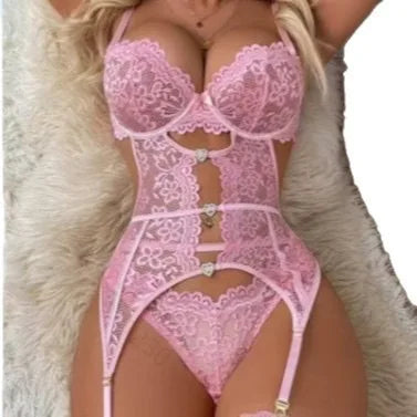 Layali Émeraude-Lace Bodysuit Set
